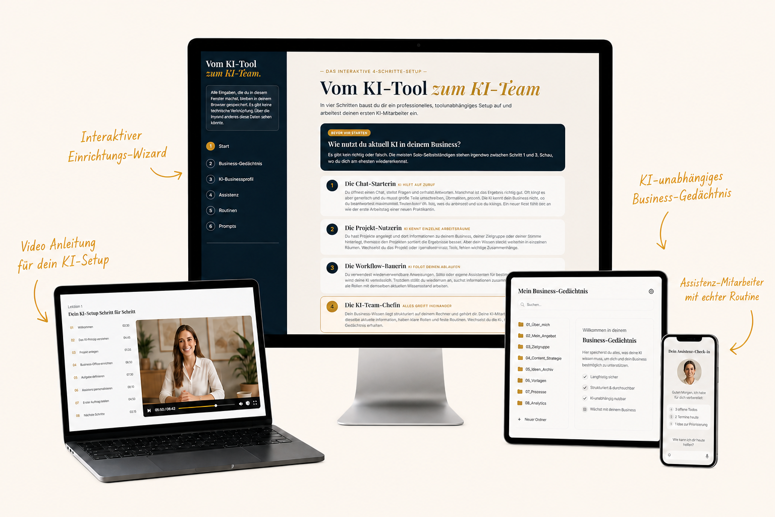 Mockup vom Angebot Vom KI-Tool zum KI-Team