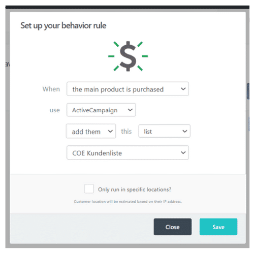 Active Campaign und Thrivecart Verknüpfung