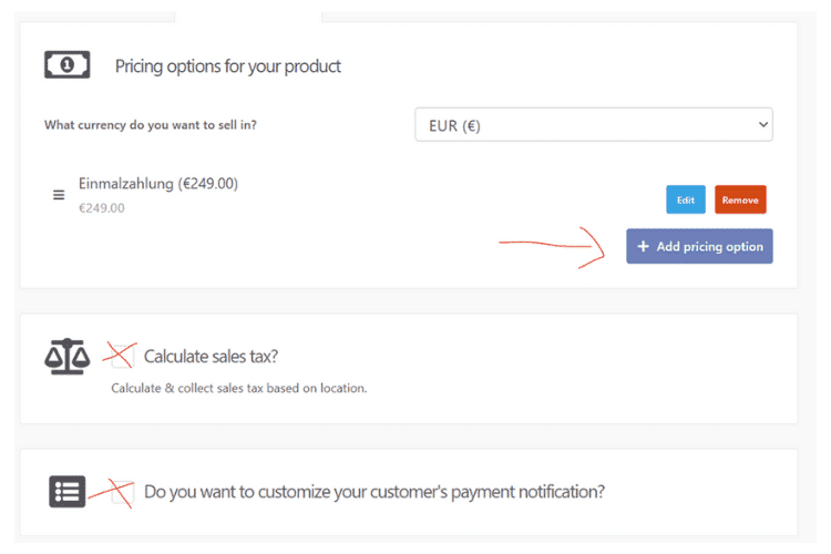 Thrivecart: Steuermodell auswählen und Rechnung personalisieren