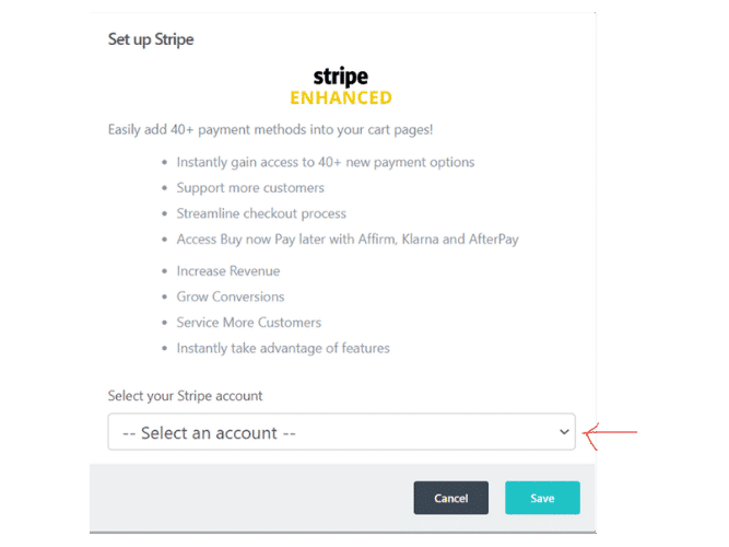 Thrivecart: Stripe Account verknüpfen