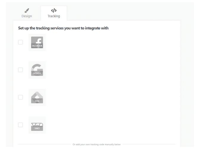 Thrivecart bietet dir die Möglichkeit Tracking Services zu verbinden