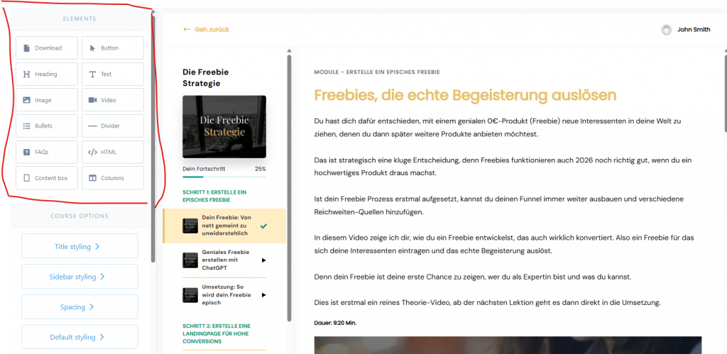 ThriveCart Learn Lektion anlegen im Editor
