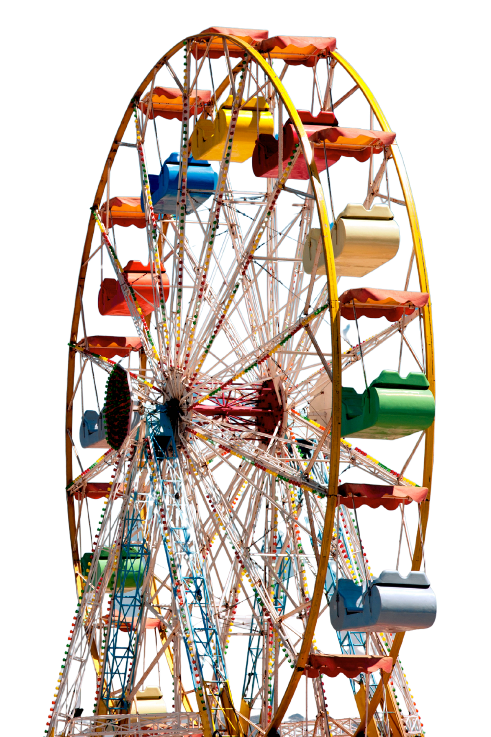 Buntes Riesenrad als Sinnbild für das Gedanken-Karussell